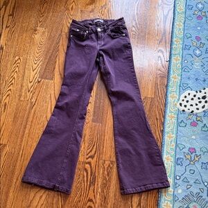 Garage plum low rise flare jeans